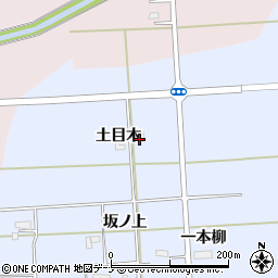 秋田県大仙市豊川谷地中周辺の地図