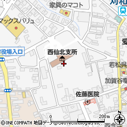 秋田県大仙市刈和野本町周辺の地図
