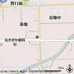 秋田県大仙市北長野茶畑28-1周辺の地図
