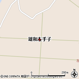 秋田県秋田市雄和左手子周辺の地図