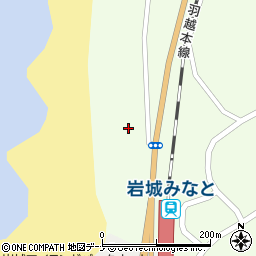秋田県由利本荘市岩城内道川水呑場周辺の地図