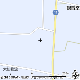 秋田県大仙市豊川上八丁堀59周辺の地図