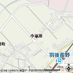 秋田県大仙市長野小豆瀬周辺の地図