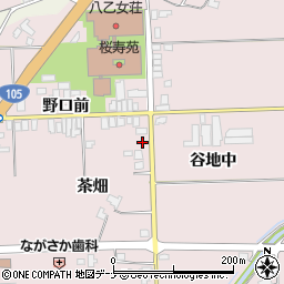 秋田県大仙市北長野茶畑3周辺の地図