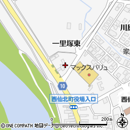 秋田県大仙市刈和野一里塚東2周辺の地図