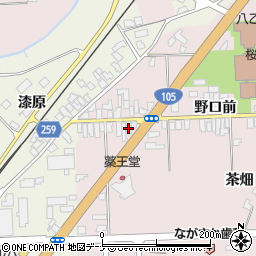 秋田県大仙市北長野茶畑123周辺の地図