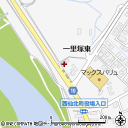 秋田県大仙市刈和野一里塚東6周辺の地図