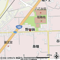 秋田県大仙市北長野（野口前）周辺の地図