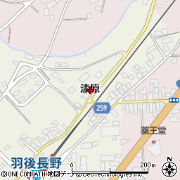 秋田県大仙市長野漆原周辺の地図