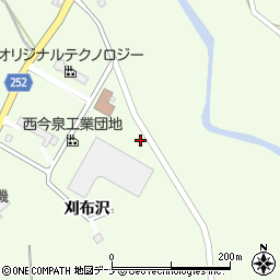 秋田県大仙市土川刈布沢周辺の地図