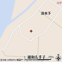 秋田県秋田市雄和左手子前谷地周辺の地図