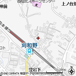 秋田県大仙市刈和野上ノ台荒屋敷39周辺の地図