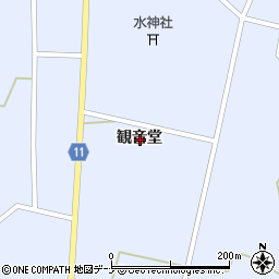 秋田県大仙市豊川観音堂周辺の地図