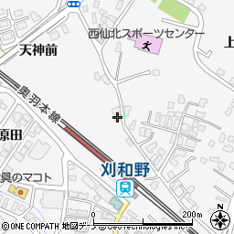 秋田県大仙市刈和野上ノ台荒屋敷43-3周辺の地図