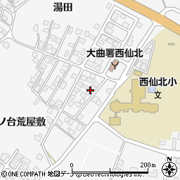 秋田県大仙市刈和野上ノ台荒屋敷114周辺の地図