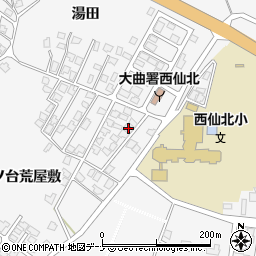 秋田県大仙市刈和野上ノ台荒屋敷114-32周辺の地図
