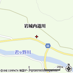 秋田県由利本荘市岩城内道川観音下周辺の地図