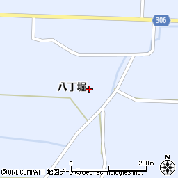 秋田県大仙市豊川下八丁堀周辺の地図
