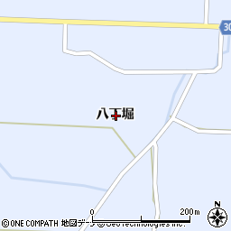 秋田県大仙市豊川八丁堀周辺の地図