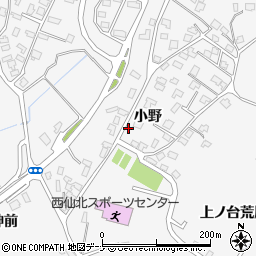 秋田県大仙市刈和野小野周辺の地図