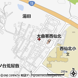 秋田県大仙市刈和野上ノ台荒屋敷134-13周辺の地図