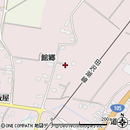 秋田県大仙市北長野館郷周辺の地図