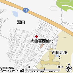 秋田県大仙市刈和野上ノ台荒屋敷134-15周辺の地図