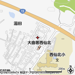秋田県大仙市刈和野上ノ台荒屋敷134-25周辺の地図
