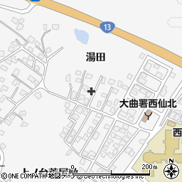 秋田県大仙市刈和野上ノ台荒屋敷121-36周辺の地図