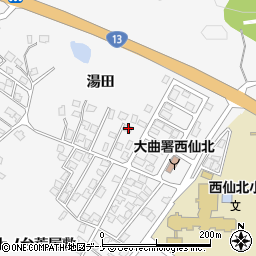 秋田県大仙市刈和野上ノ台荒屋敷121-13周辺の地図