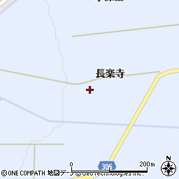 秋田県大仙市豊川長楽寺周辺の地図