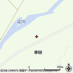 秋田県大仙市協和下淀川車田周辺の地図