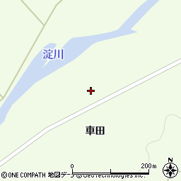 秋田県大仙市協和下淀川（車田）周辺の地図