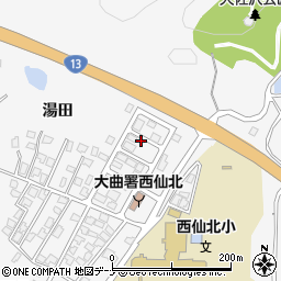 秋田県大仙市刈和野上ノ台荒屋敷134-23周辺の地図