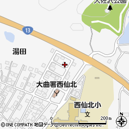 秋田県大仙市刈和野上ノ台荒屋敷134-34周辺の地図