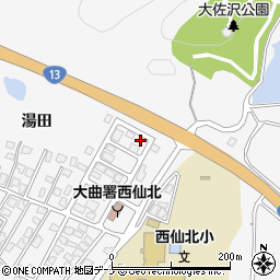秋田県大仙市刈和野上ノ台荒屋敷134-35周辺の地図