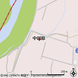 秋田県大仙市北長野中川原周辺の地図