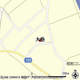 秋田県大仙市大巻周辺の地図