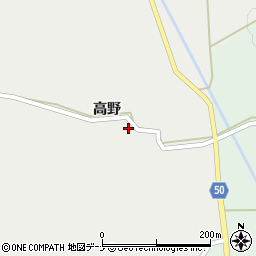 秋田県大仙市豊岡（高野）周辺の地図