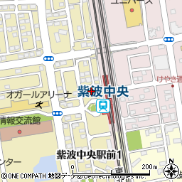 紫波町役場　紫波中央駅待合施設周辺の地図