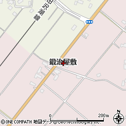 秋田県大仙市北長野鍛治屋敷周辺の地図