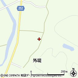 秋田県大仙市土川外堤周辺の地図