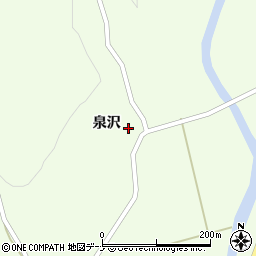 秋田県大仙市土川泉沢周辺の地図