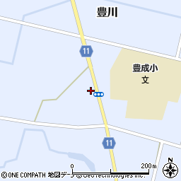 秋田県大仙市豊川猫沢周辺の地図