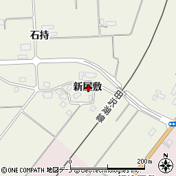 秋田県大仙市上鴬野新屋敷周辺の地図