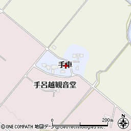 秋田県大仙市豊川手車周辺の地図