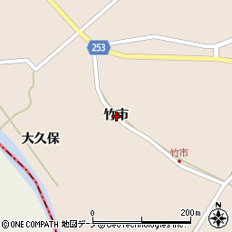 秋田県仙北市角館町下延竹市周辺の地図
