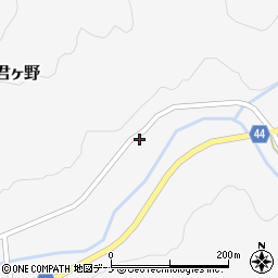 秋田県由利本荘市岩城君ヶ野竹屋75周辺の地図