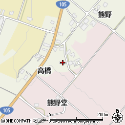 秋田県大仙市上鴬野高橋12周辺の地図