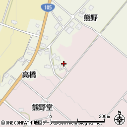 秋田県大仙市上鴬野高橋18周辺の地図